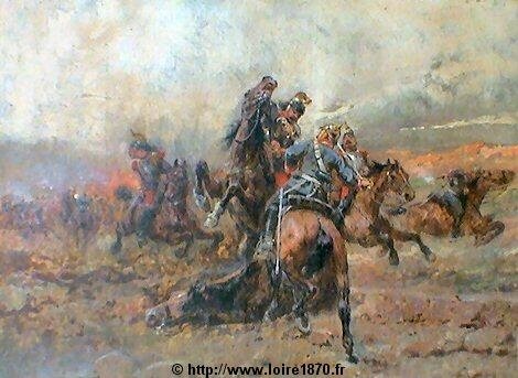 Beauquesne, Cuirassier français et dragon prussien