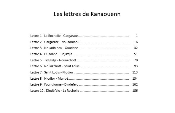 S9 - Table des matières
