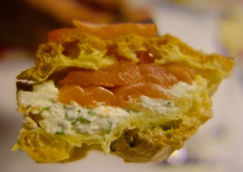 éclairs au saumon fumé