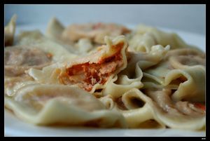 ravioli poivron ricotta jambon tomates sechees