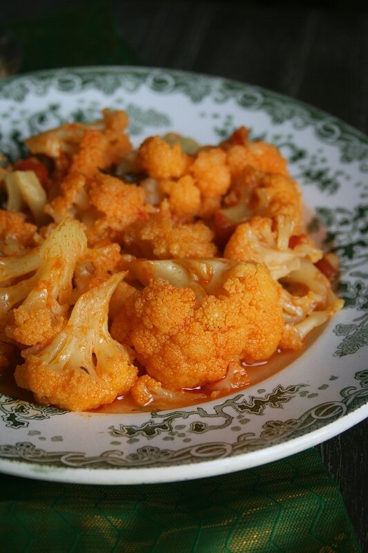 Gobi Jalfrezi - Chou fleur à la tomate - Minouchka 2