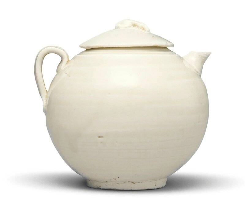 A Small 'Ding' White-Glazed Ewer and Cover, Five Dynasties-Northern Song Dynasty
