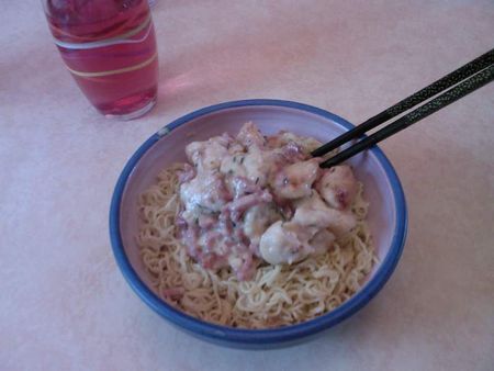 Qui qui veut des herbes? Poulet moutarde et Estragon recettes legumes Pâtes japonaises