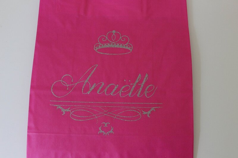 Sac cadeau princesse personnalisé