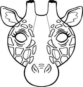 masque_girafe_ a colorier