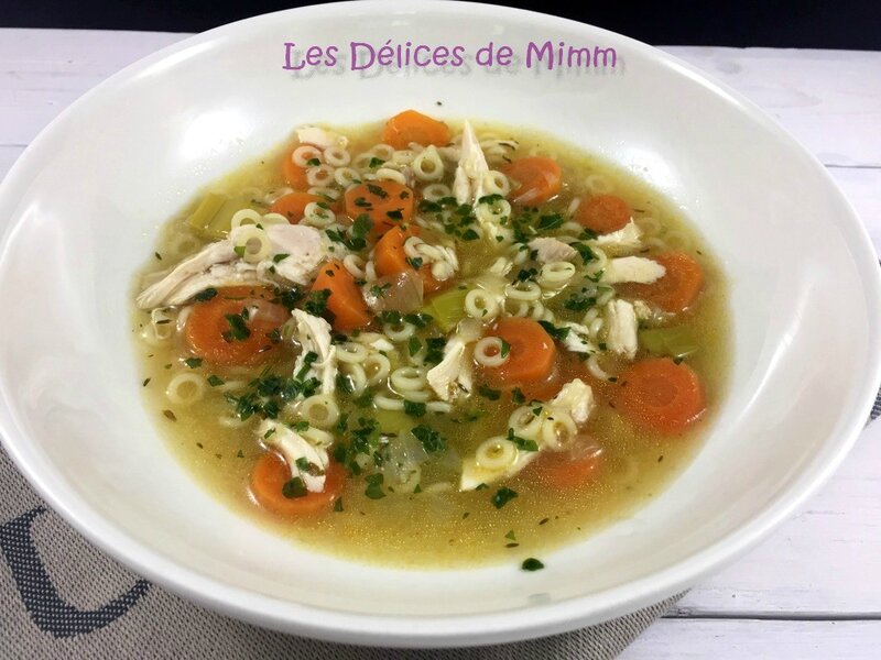 Soupe de poulet (avec un reste de poulet rôti) 2
