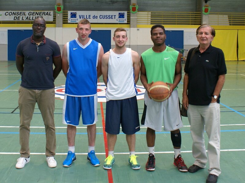 Aurel (coach), Antoine, Anthony, Jean-Michel et Robert (président)