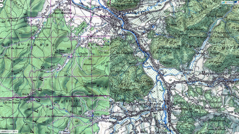 Étival (Vosges), carte