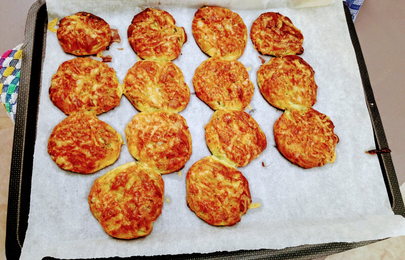 gougères aux épinards