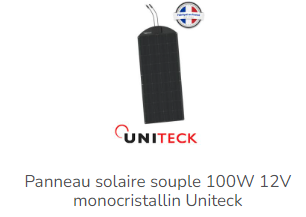 Un panneau solaire souple de la marque Uniteck