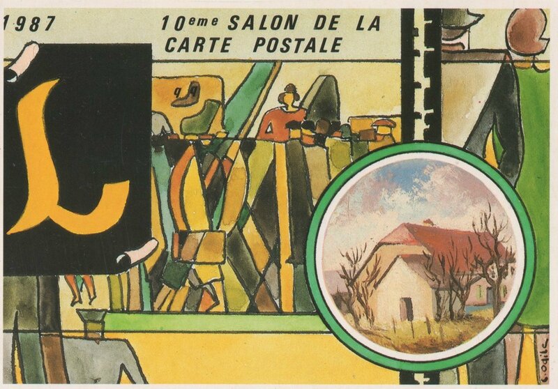 1987 10ème Salon CP Puzzle C Odile 3 R