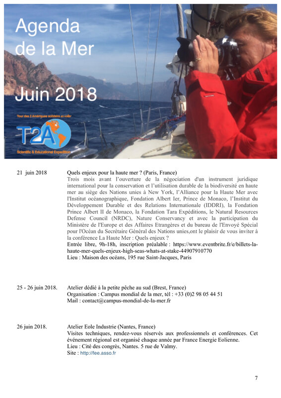 Agenda de la mer juin 2018 page 7:8