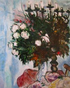Le Chandelier et les Roses Blanches 1929 détail