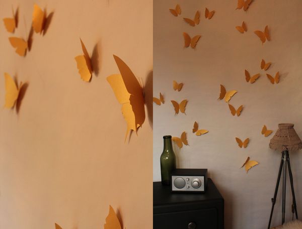 décoration papillons papier doré Noël TRENDY LITTLE 12