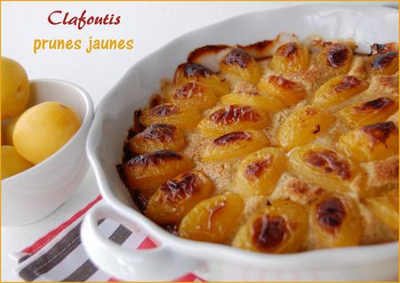 recettes dessert Clafoutis léger aux prunes et à la confiture chocolat/orange