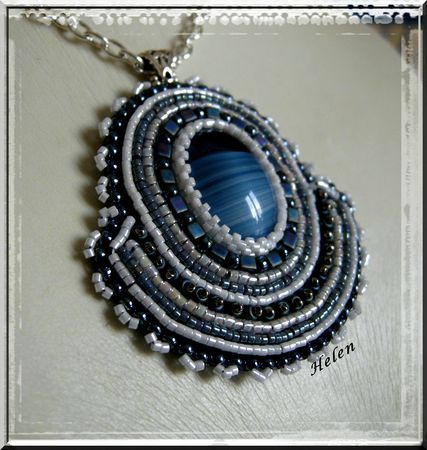 Agate bleu détail