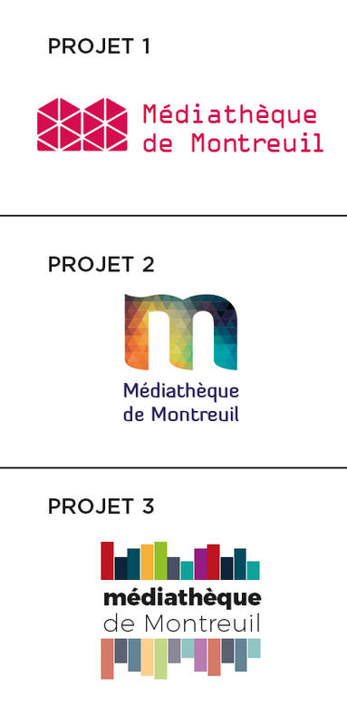 3 projets Logo Mediatheque