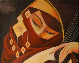 femme à la mandoline