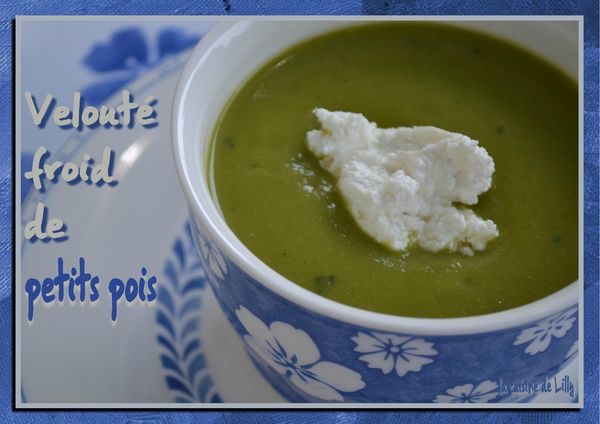 velouté glacé petits pois et carré frais