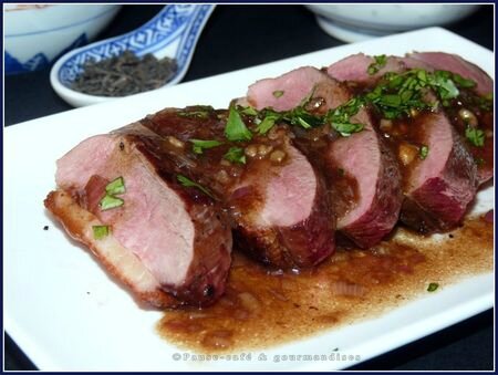 magret de canard sauce au thé fumé
