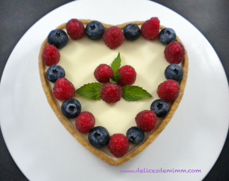 Tarte panna cotta framboises et myrtilles 5