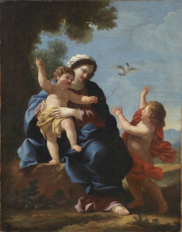 Giovanni Francesco Romanelli, The Virgin and Child with the Young Saint John, oil on canvas, circa 1640, Rome, Rome Foundation Collection