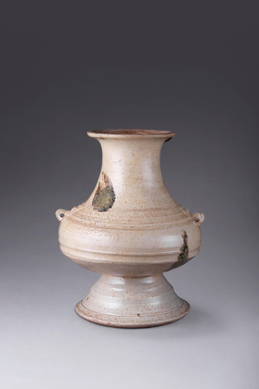 A green-glazed stoneware vase, hu, Vietnam, Han-Viet period, 1st-3rd century
