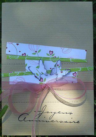 Carte anniversaire enveloppe papillons