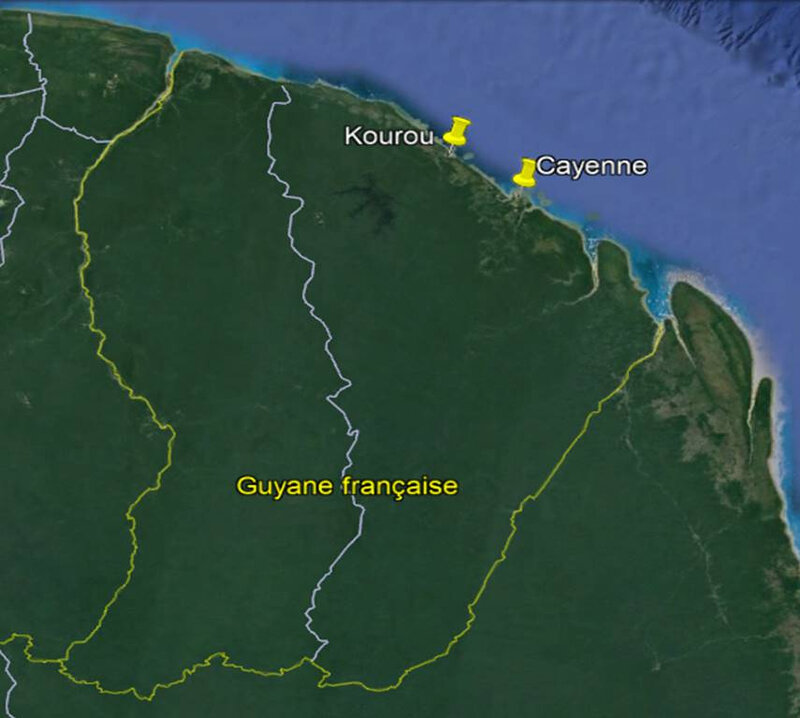 Cayenne Kourou : 60km