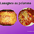 Lasagnes au poivron et <b>viande</b> <b>hachée</b>
