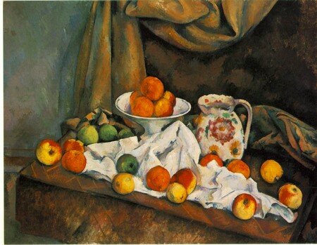 Cezanne___Compotier__Pitcher__and_Fruit