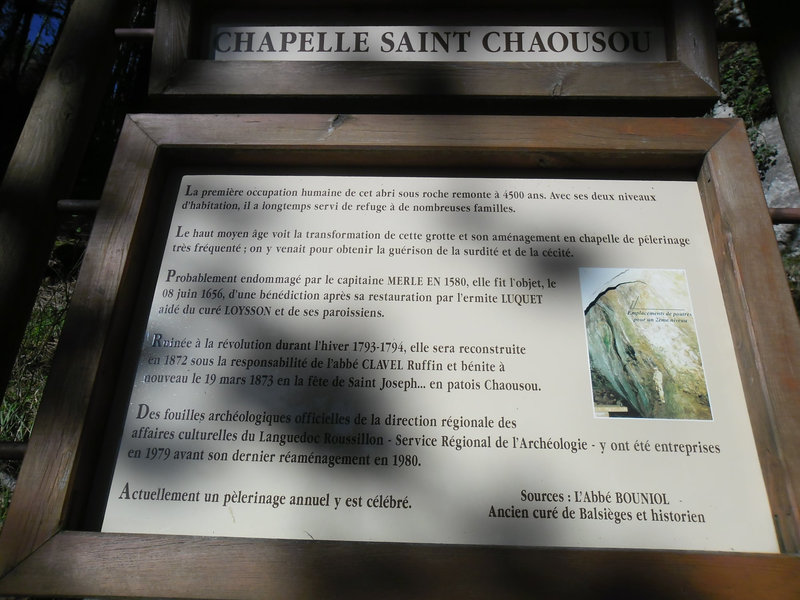 Panneau information Chapelle Saint Chaousou