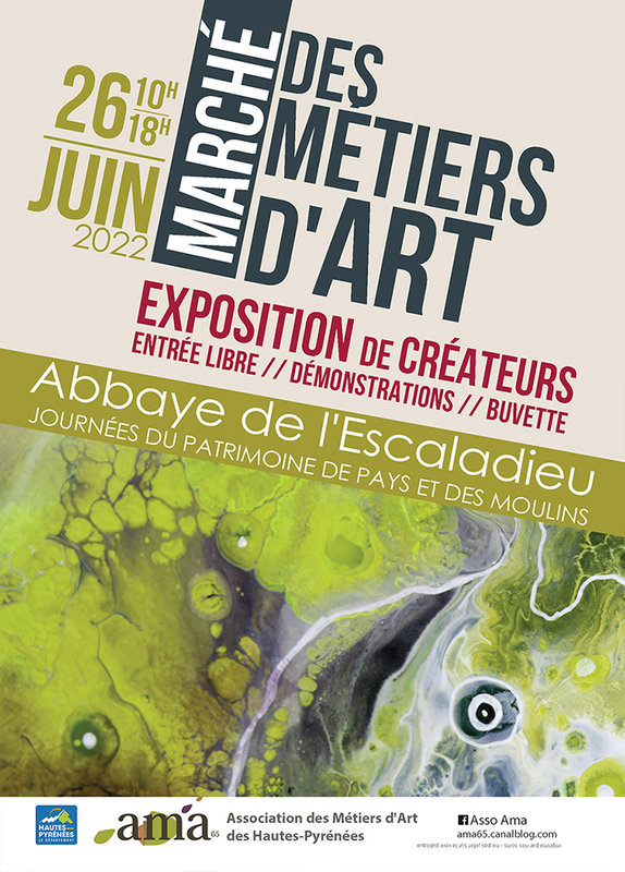 AMA65 marché des métiers d'art 26 juin 2022 Abbaye de l'Escaladieu