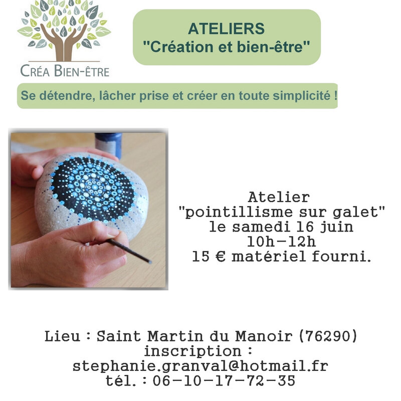 atelier pointillisme galet