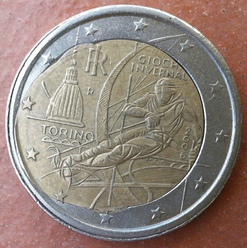 2 EURO 2006 OLIMPIADI TORINO 104€