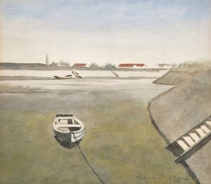 plage d'ostende spilliaert bateau au bassin d'ostende
