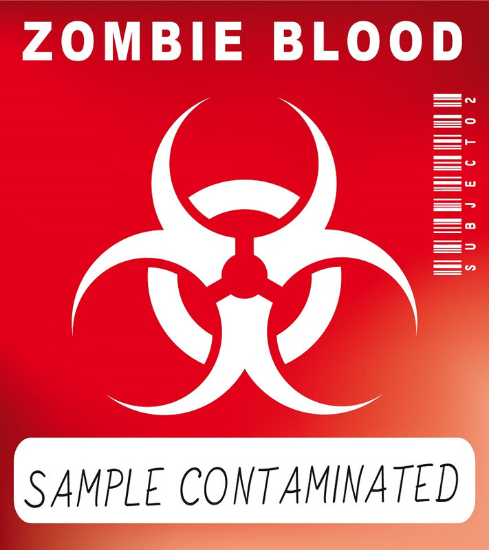 sample comtaminated blood zombie label virus +