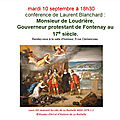 Conférence historique à Fontenay sur Monsieur de Loudrière mort au siège de La <b>Rochelle</b> de 1628