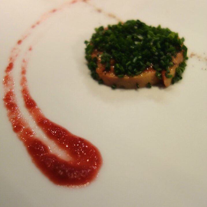 Foie gras de canard mi-cuit de la Limagne, caramélisé au poivre Timut (1)