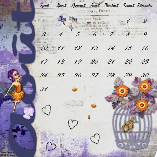 kittyscrap_purple_summer -template Flomelle calendrier août 2015