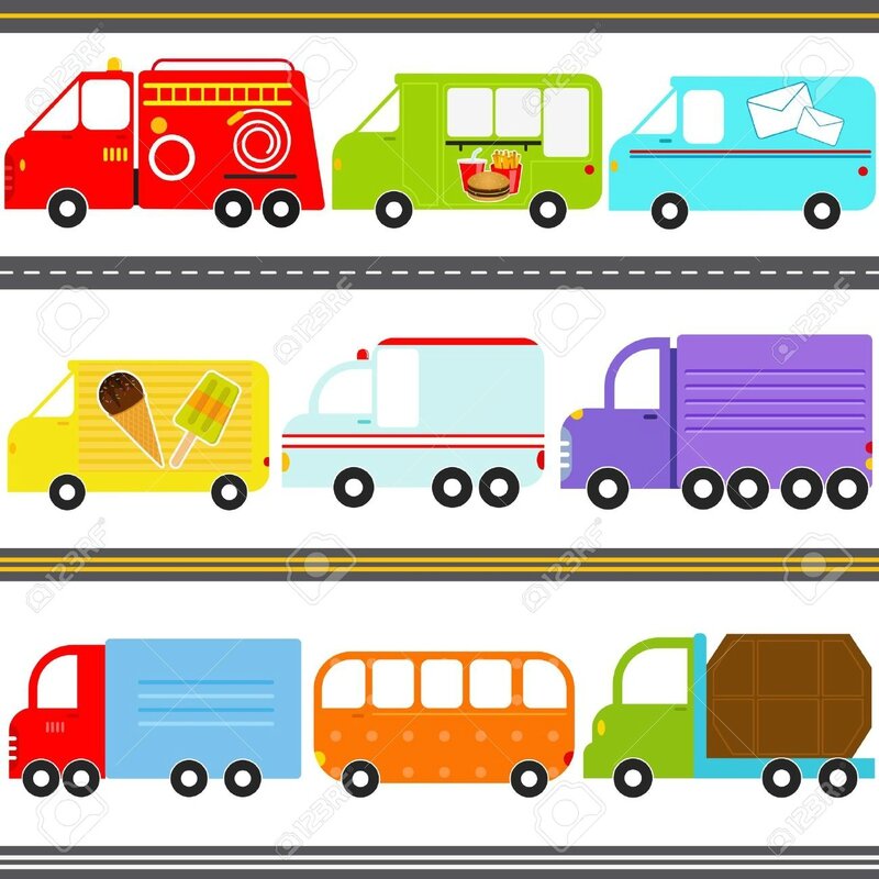 15908563-a-set-of-cute-vector-icons--van--truck-vehicles--freight-transportation