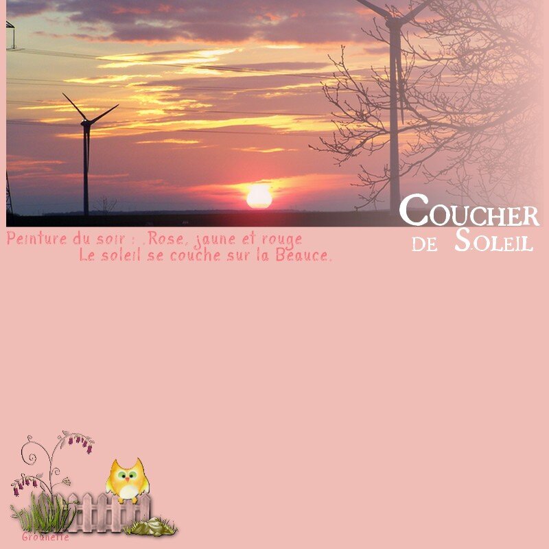 template couché de soleil