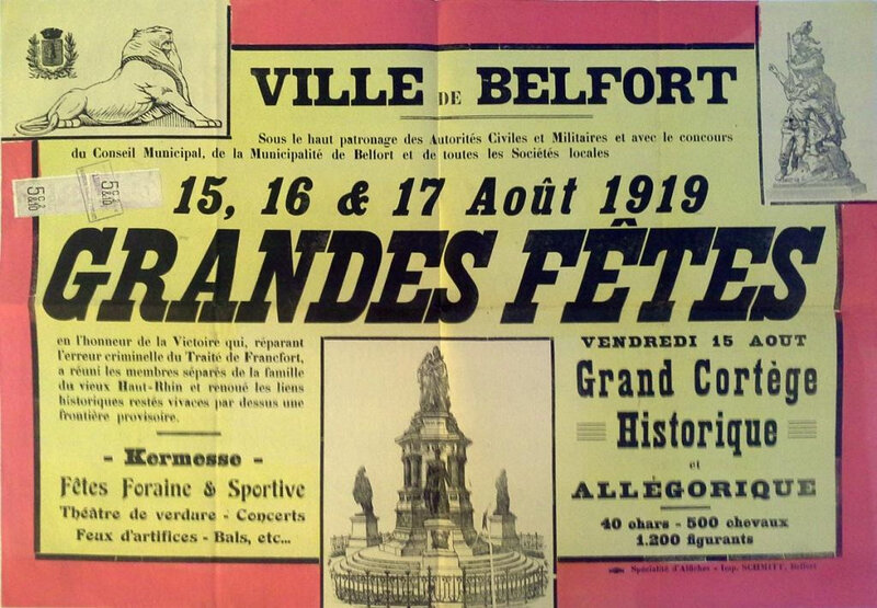 Affiche Grandes Fêtes 1919 Doc AMB R