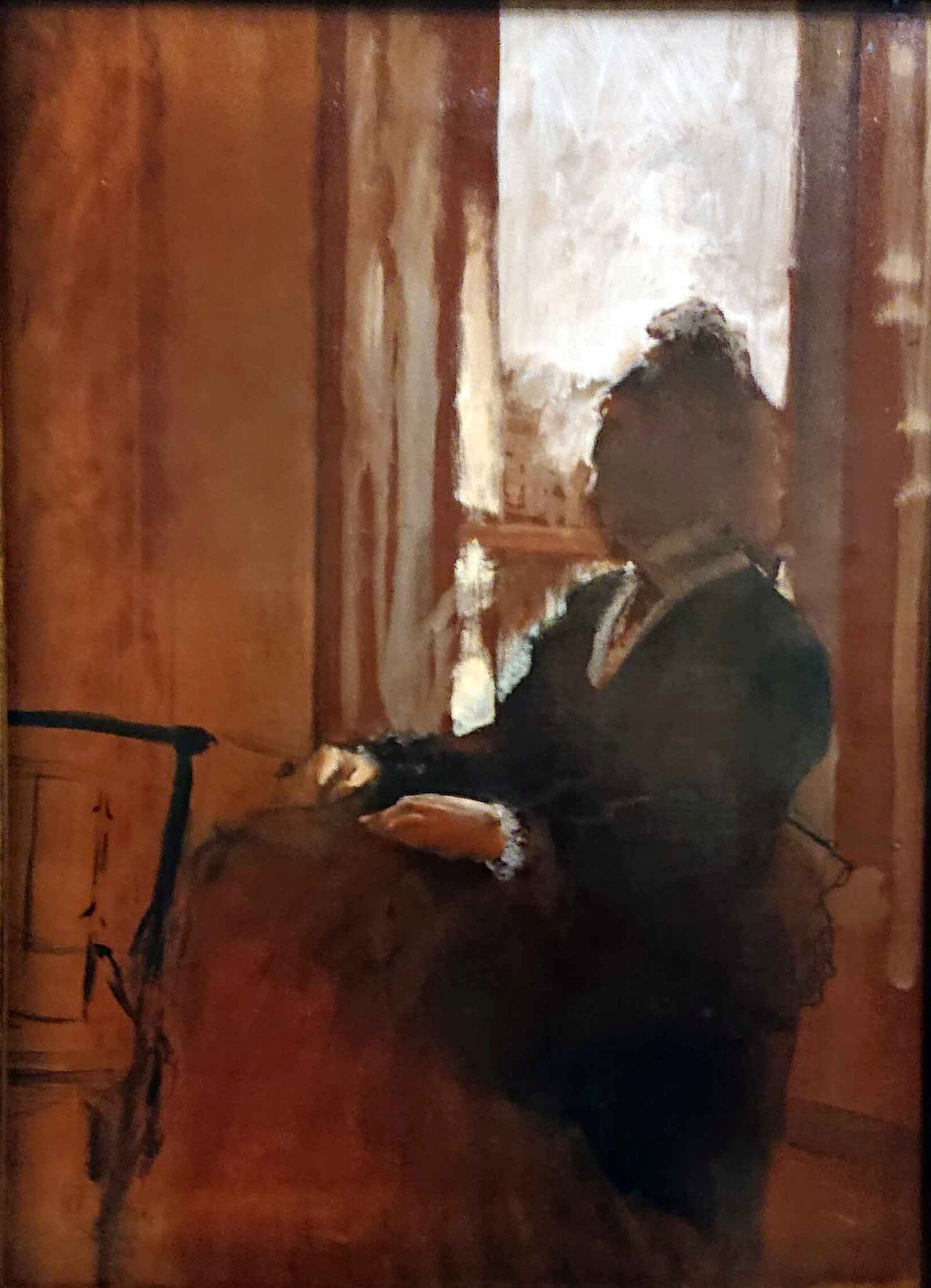 Degas, femme à la fenêtre, Paris 1870