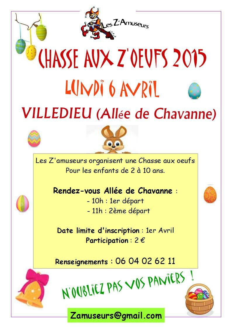 Affiche Chasse aux Z'Oeufs