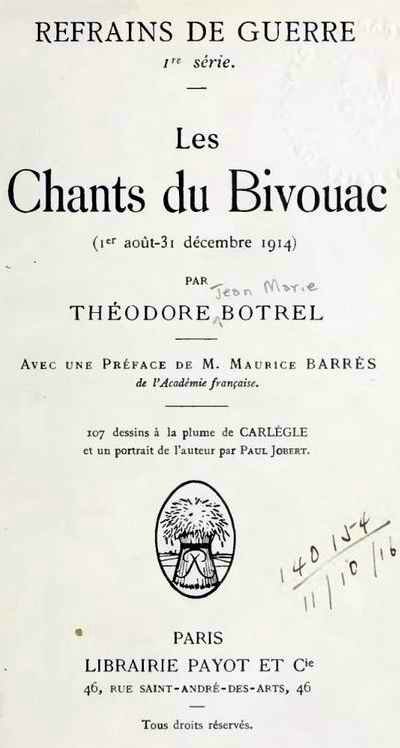 Les chants du bivouac