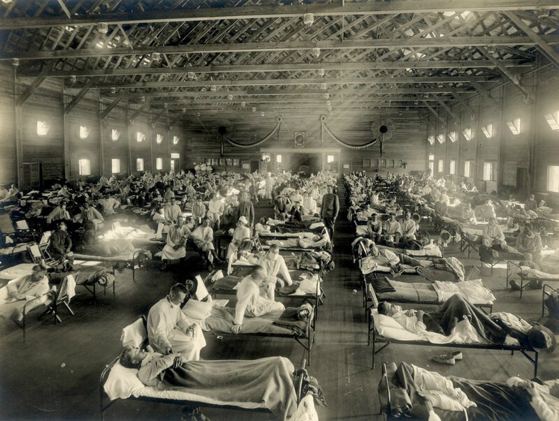 Photo-Emergency-hospital-during-Influenza-epidemic-Camp-Funston-Kansas