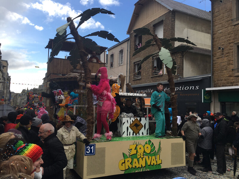 Carnaval Granville Manche 2017 char zoo