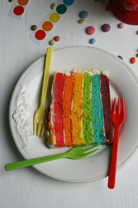 Rainbowcake gâteau arc en ciel 6