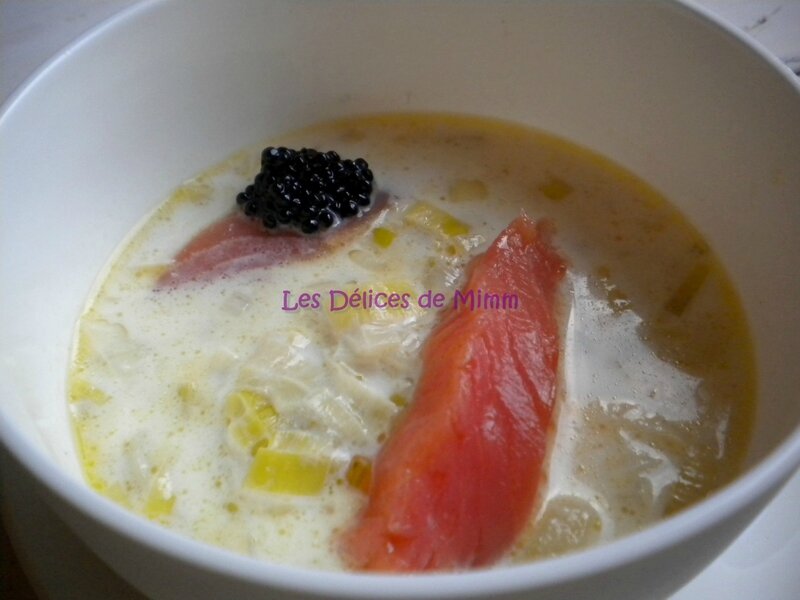 Soupe de saumon et caviar 3